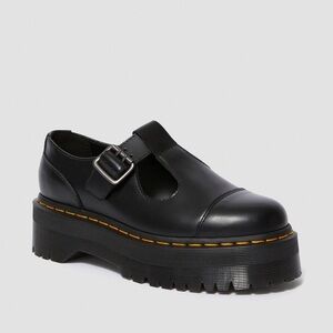 Dr. Martens Black Bethan T-Bar Platform Shoes